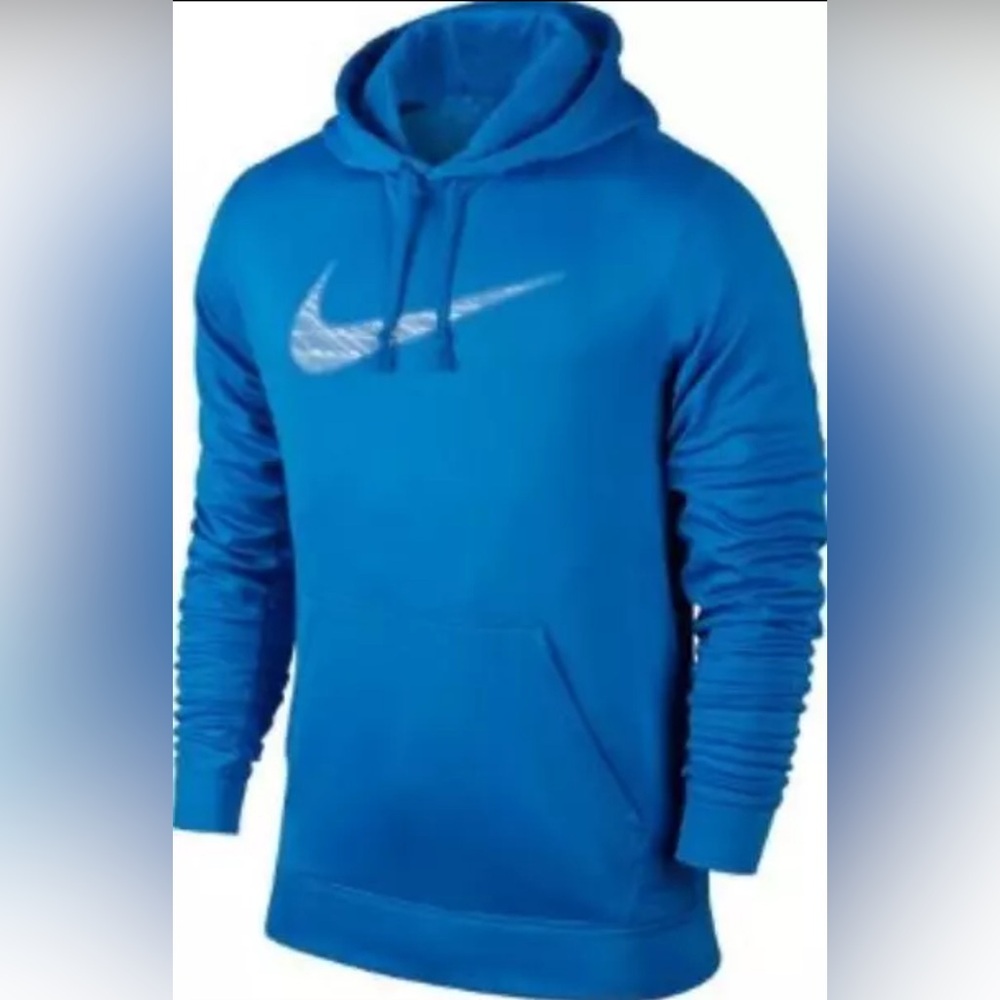 NIKE Men’s Hoodie KO Flash Swoosh THERMA-FIT Training Jacket Blue